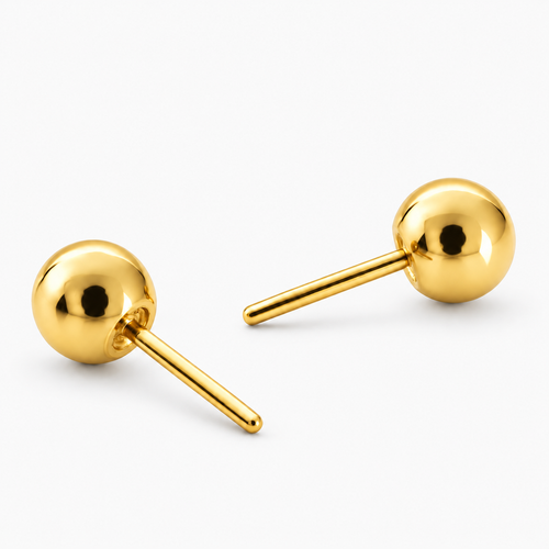 Labret titan auriu push-in bila 2.5 mm
