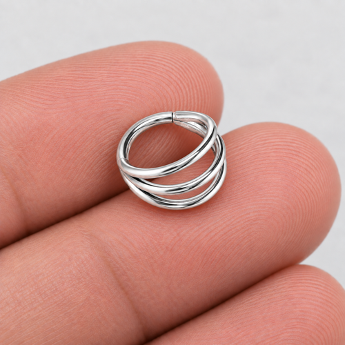 Piercing clicker cu design triplu