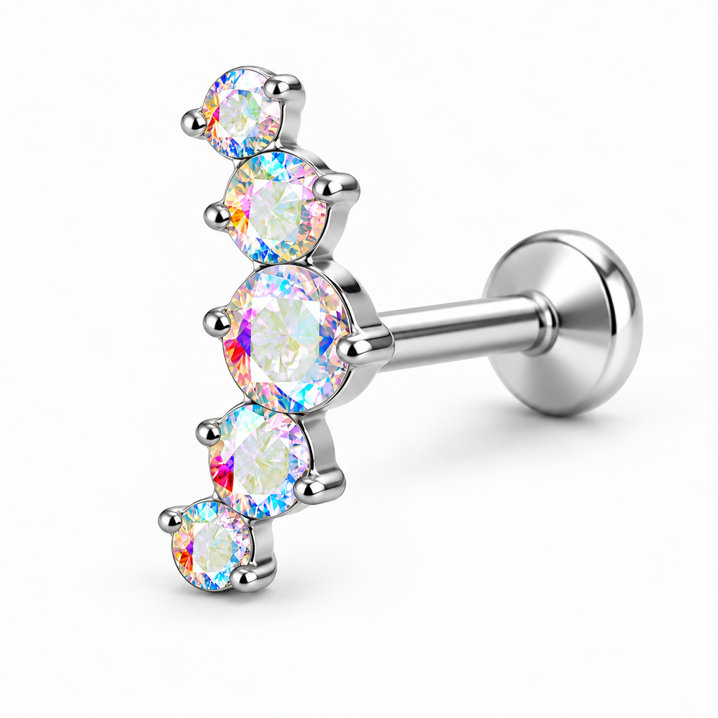 Piercing Helix Prium cu cristale Aurora