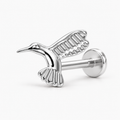 Labret argintiu titan in forma de colibri