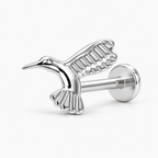Labret argintiu titan in forma de colibri