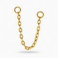 Lănțișor pentru Piercing din Titan – Auriu Gold PVD