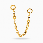 Lănțișor pentru Piercing din Titan – Auriu Gold PVD