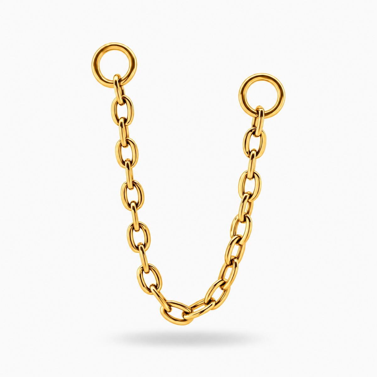Lănțișor pentru Piercing din Titan – Auriu Gold PVD