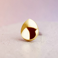 Labret titan auriu filet intern convex in forma de lacrima