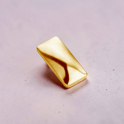 Labret titan auriu dreptunghi minimalist convex top