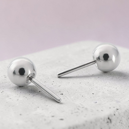 Labret argintiu titan push-in cu biluta mica 2.5 mm