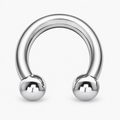 Piercing Circular din Titan cu Bile – Argintiu