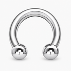 Piercing Circular din Titan cu Bile – Argintiu