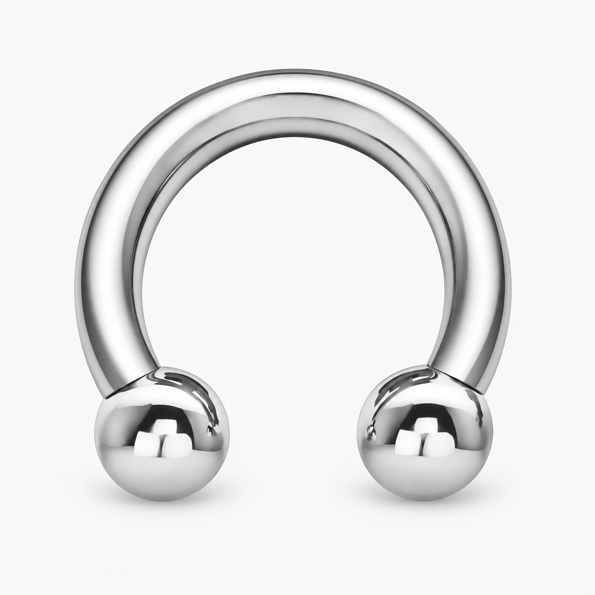 Piercing Circular din Titan cu Bile – Argintiu