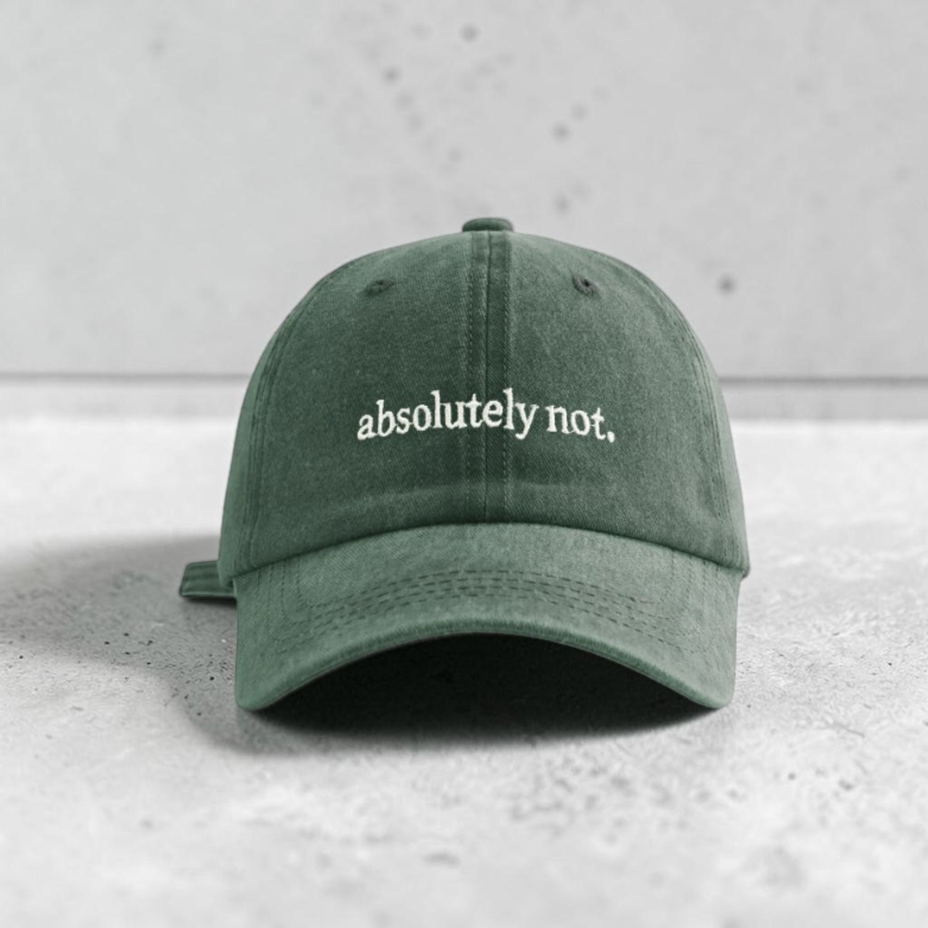 Șapcă Verde Pastel "Absolutely Not"  Unisex