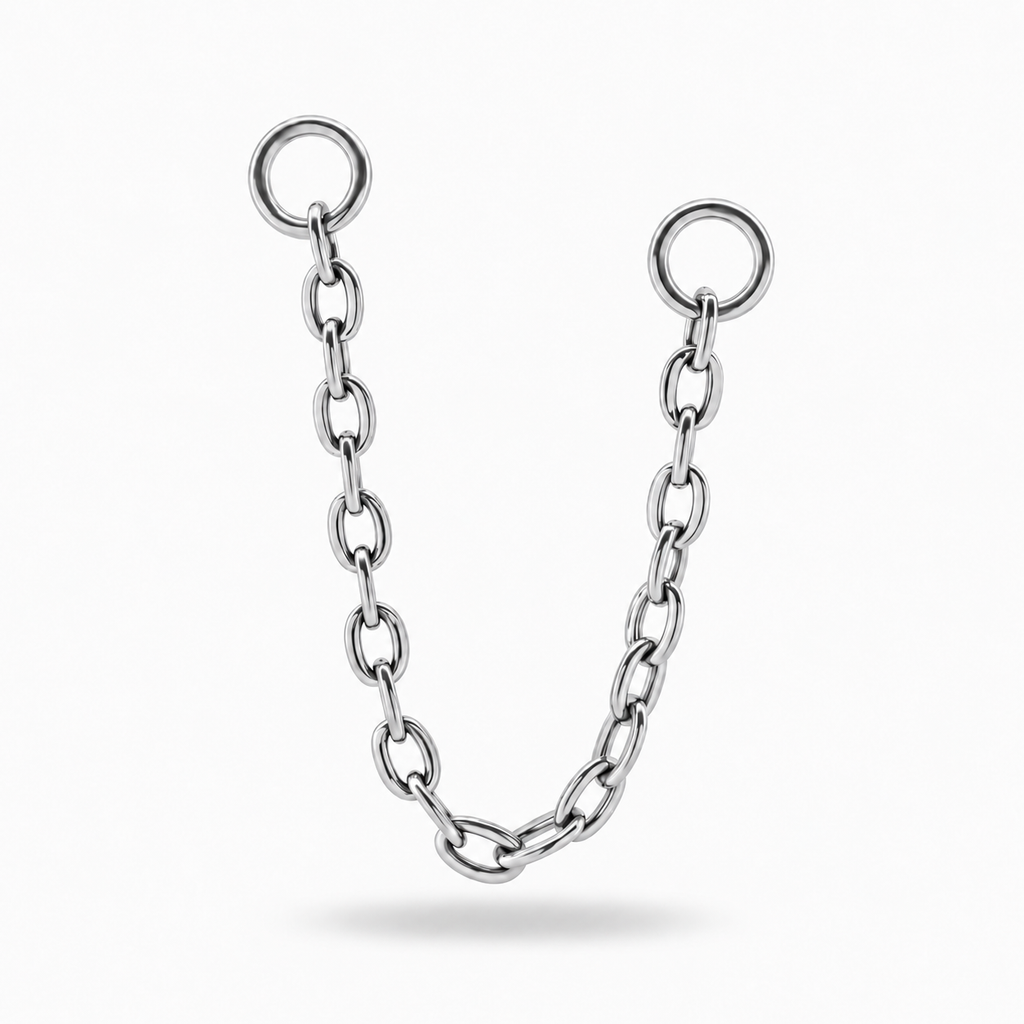 Lănțișor pentru Piercing din Titan – Argintiu