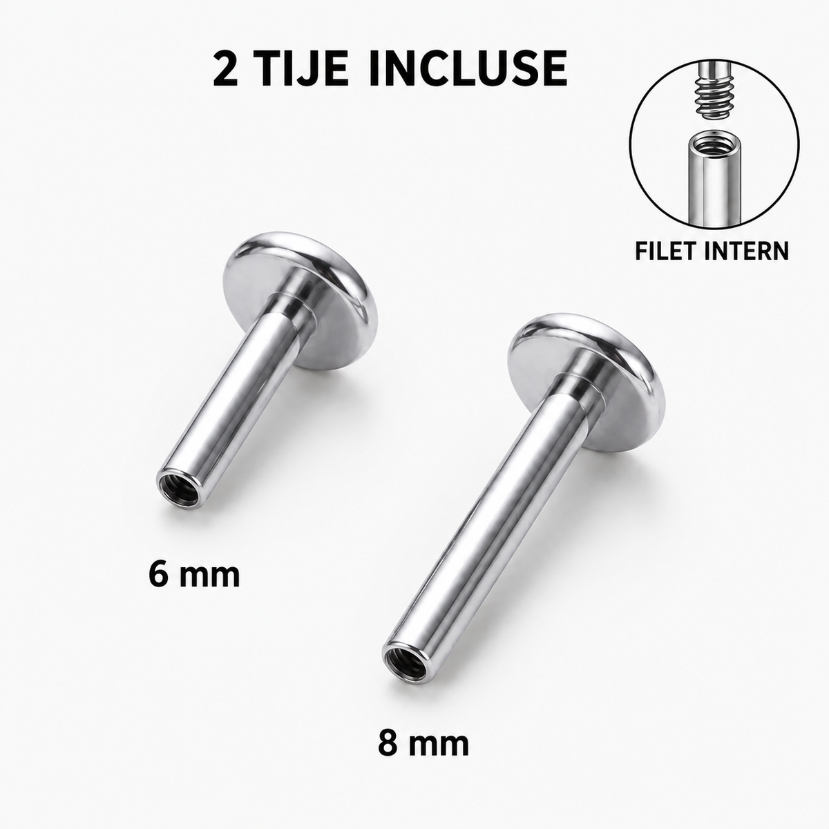 Labret argintiu titan in forma de colibri
